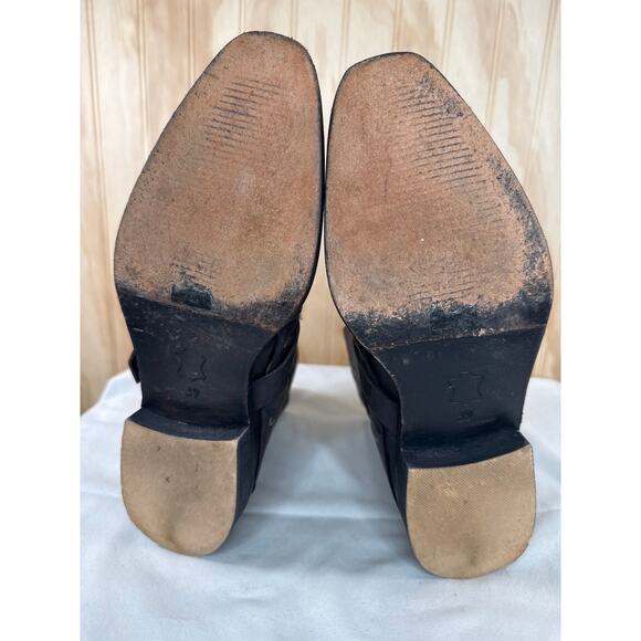 Free People Outsider Moto Boots US 8.5/EU 39 Brown/Black Leather Women Boho - Picture 7 of 10